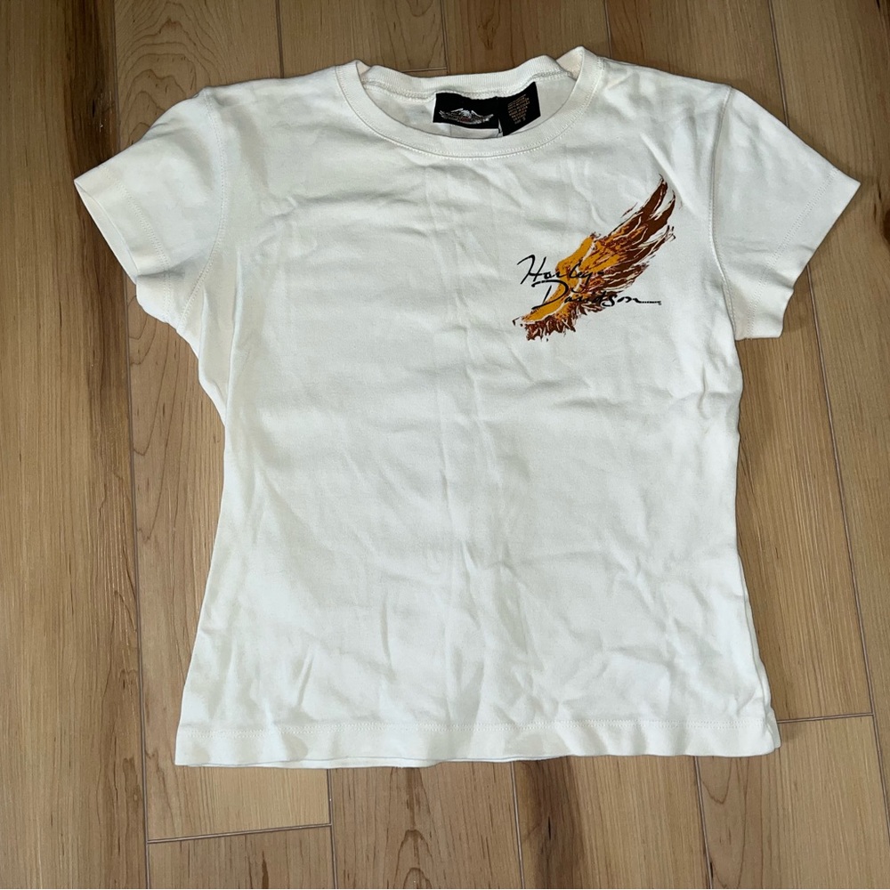 Vintage Harley Davidson Cream Tee w/Graphic